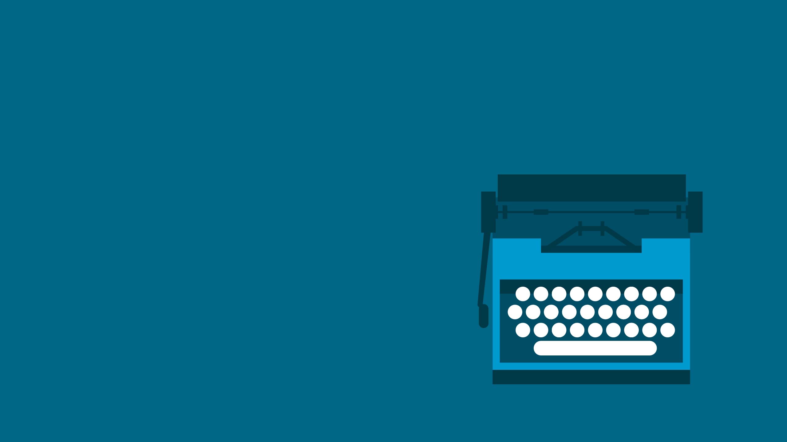 Illustration of typewriter